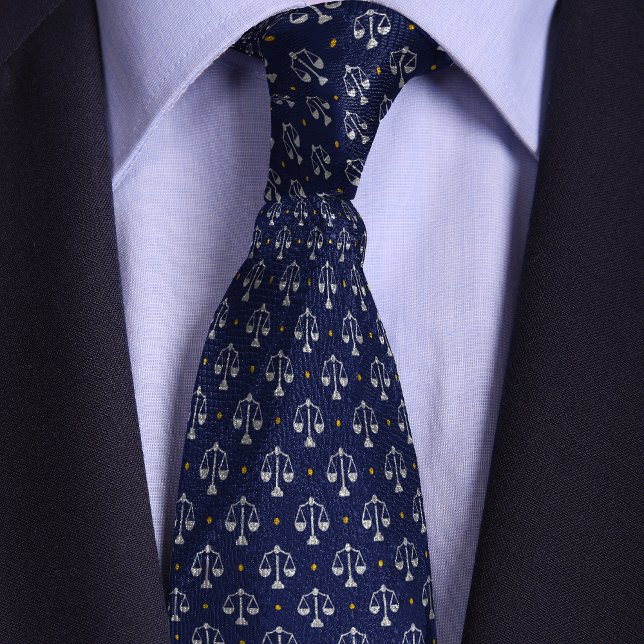 Blue Scales of Justice Lawyer Tie (Creator Uploaded)