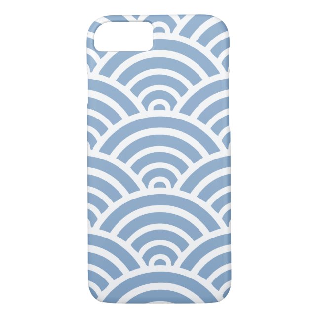 Blue Scallop Pattern Case-Mate iPhone Case (Back)