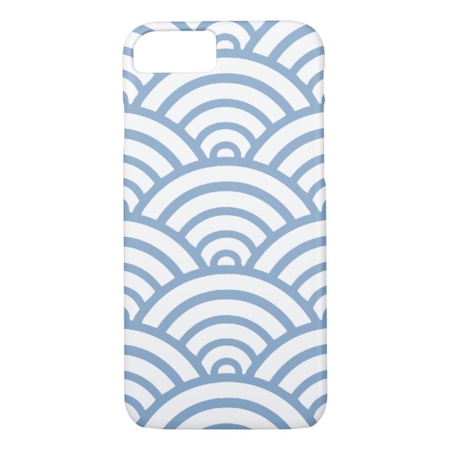 Blue Scallop Pattern iPhone 7 Case (Back)