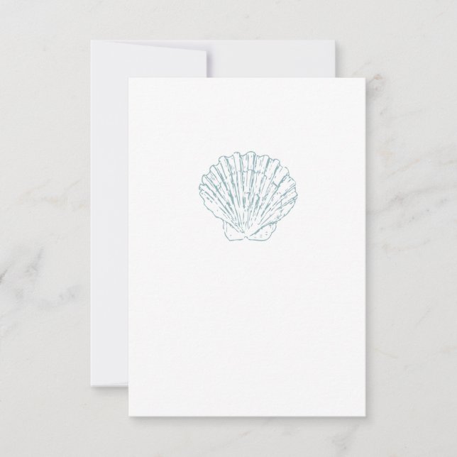 Blue Scallop Thank You Card (Front)