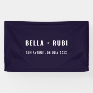Blue Scandinavian Minimal Wedding Design Banner