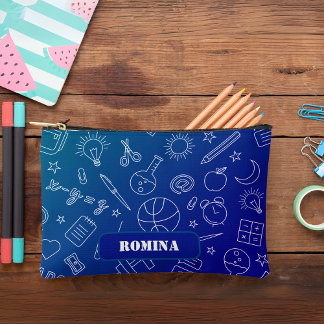 Blue School elements Pencil case/bag  Accessory Pouch