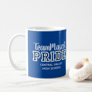 Blue School Pride Mascot Name Coffee Mug