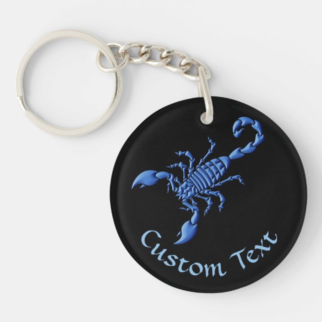 Blue Scorpion Keychain (Front)