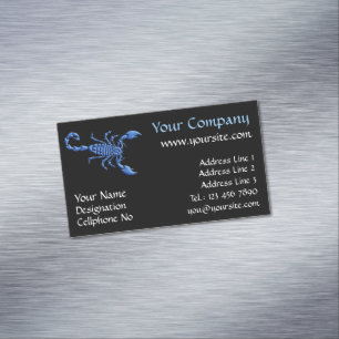 Blue Scorpion Magnetic Business Card