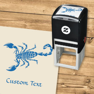Blue Scorpion Self-inking Stamp