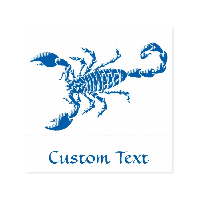 Blue Scorpion Self-inking Stamp (Design)
