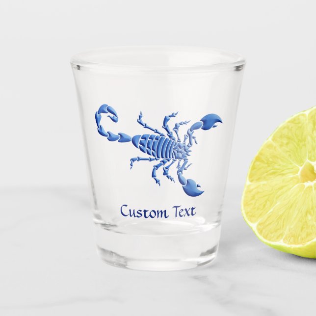 Blue Scorpion Shot Glass (Front)