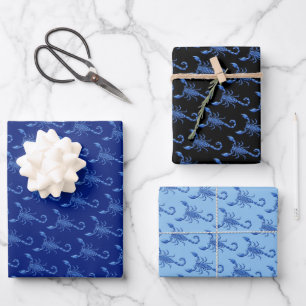 Blue Scorpion Wrapping Paper Sheet