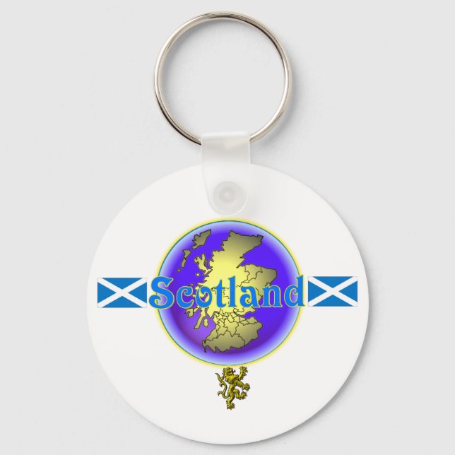 Blue Scotland. Key Ring (Front)
