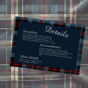 blue scottish country wedding enclosure card