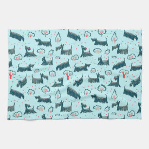 Blue Scottish Terrier Scottie Puppy Dog Scotch Pet Tea Towel