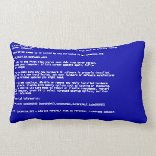 Blue Screen of Death Lumbar Cushion
