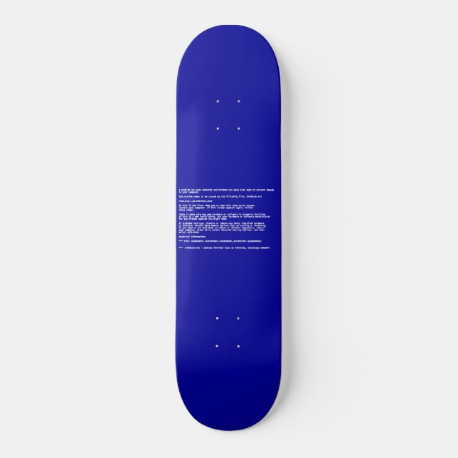 Blue Screen of Death Skateboard (Front)
