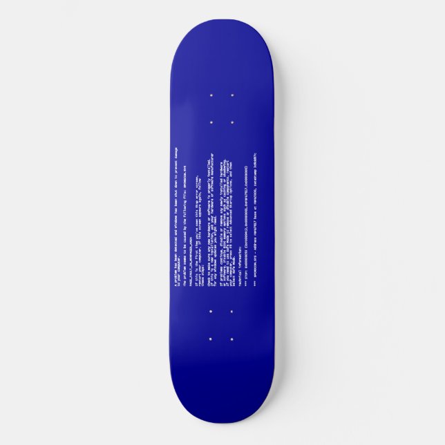 Blue Screen of Death Skateboard (Front)