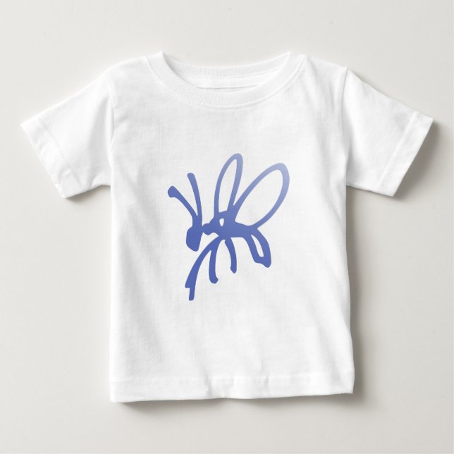 Blue Scribble Bug Baby T-Shirt (Front)