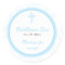 Blue Scroll Cross Address Label/Favour Sticker