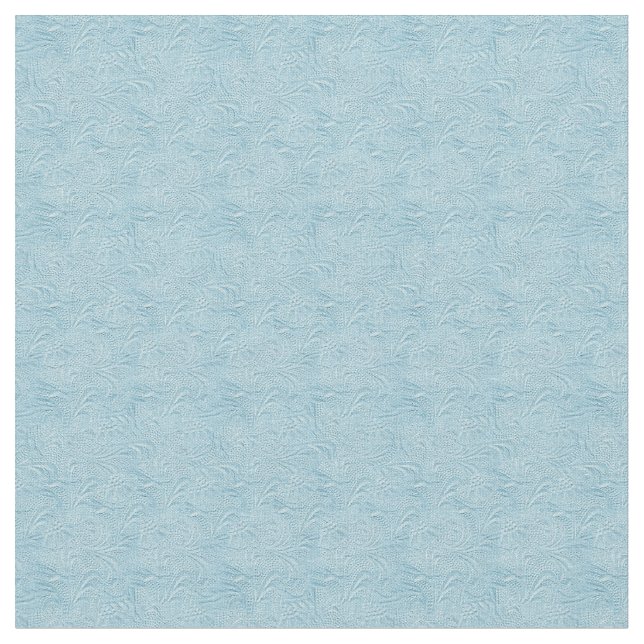 Blue sculpture textured  repeat design  fabric (Close Up)