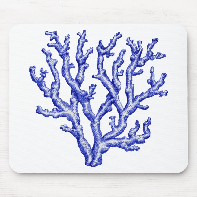 Blue sea coral mouse pad (Front)
