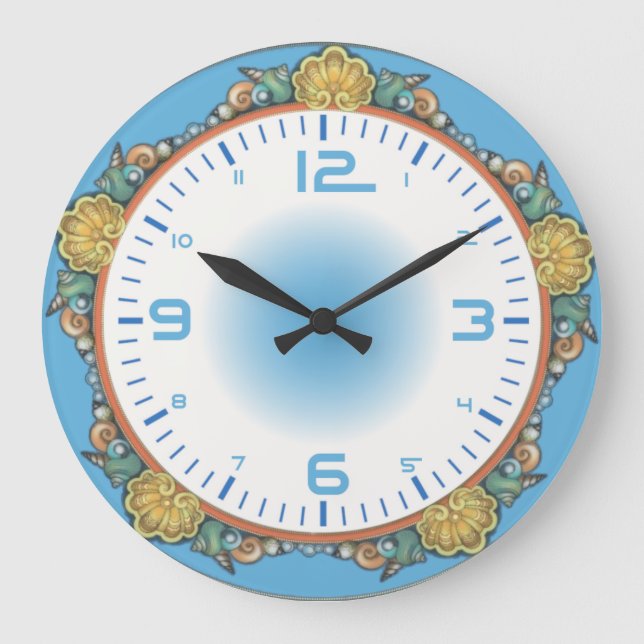 Blue sea large clock (Front)