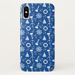 Blue Sea Pattern iPhone X Case
