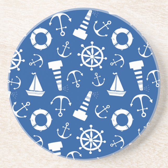 Blue Sea Pattern Coaster (Front)