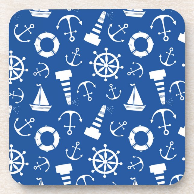 Blue Sea Pattern Coaster (Front)
