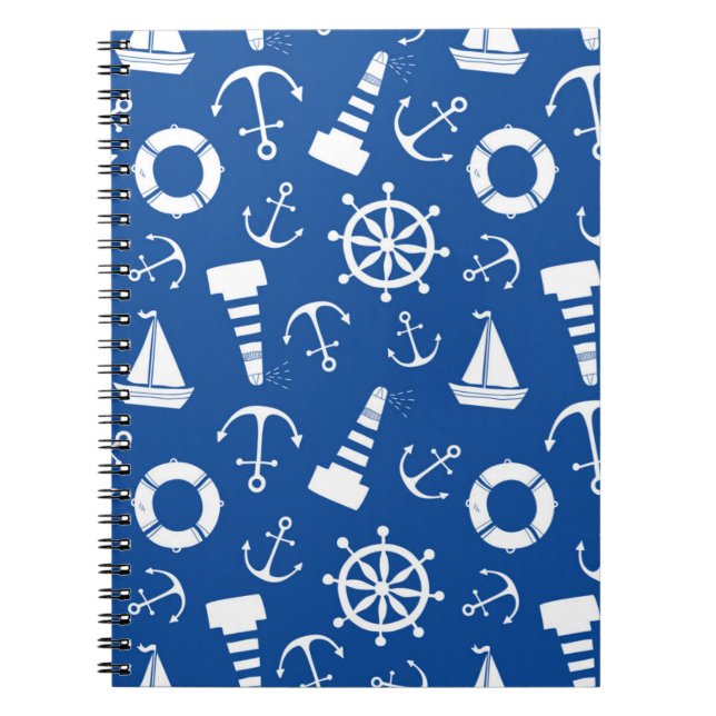 Blue Sea Pattern Notebook (Front)