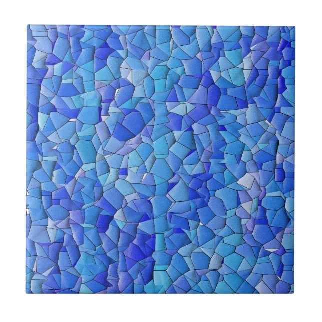 Blue Sea Pebbles  mosaic - Mix And Match Tiles (Front)