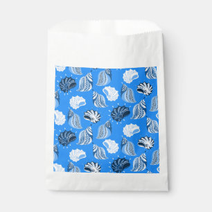 blue sea shells beach ocean favour bag