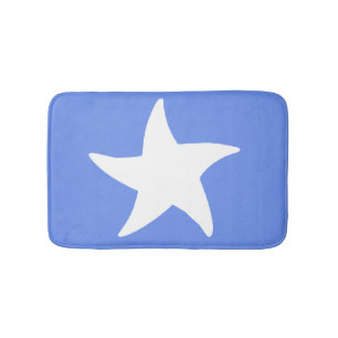 Blue Sea Star Bathroom Mat