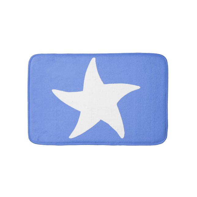 Blue Sea Star Bathroom Mat (Front)