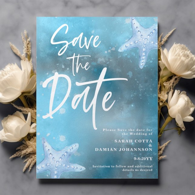 Blue Sea Summer  Save the date Card (Creator Uploaded)