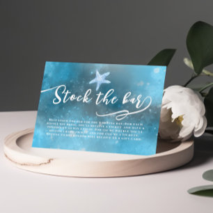 Blue Sea Summer Stock the bar Bridal Shower  Enclosure Card