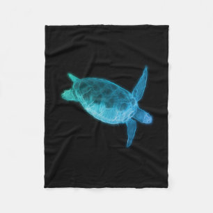 Blue Sea Turtle Fleece Blanket