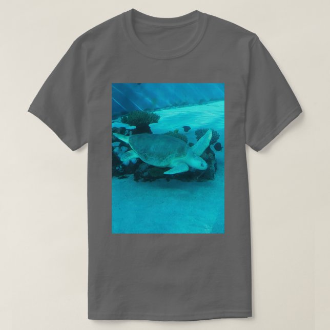 Blue Sea Turtle T-Shirt (Design Front)