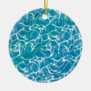 Blue Sea Water* Ceramic Ornament