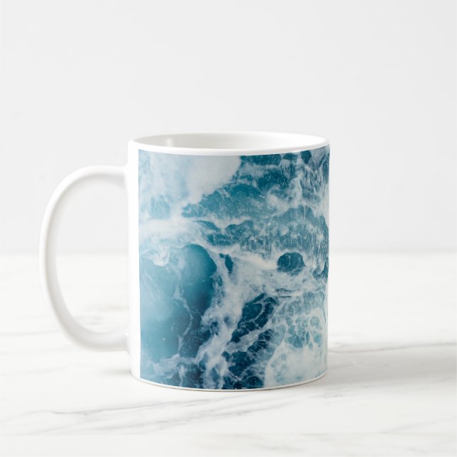 Blue Sea Water Coffee Mug (Left)