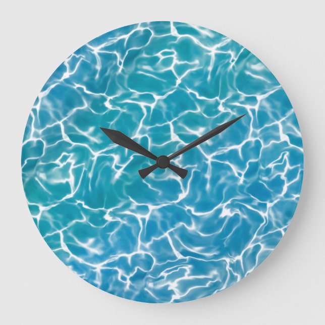 Blue Sea Water* Large Clock (Front)
