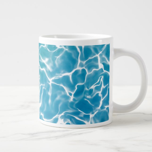 Blue Sea Water* Large Coffee Mug (Right)