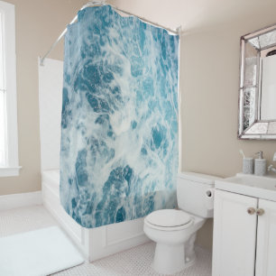 Blue Sea Water Shower Curtain