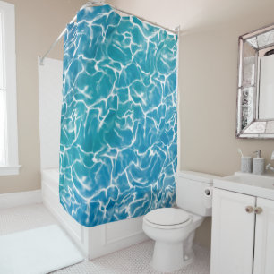 Blue Sea Water Shower Curtain