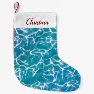 Blue Sea Water * Small Christmas Stocking