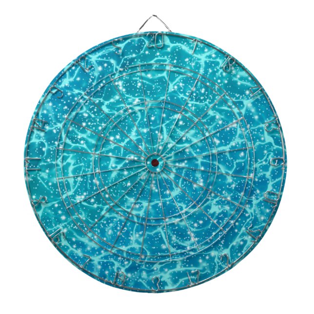 Blue sea Water with Sparkles Dartboard (Front)