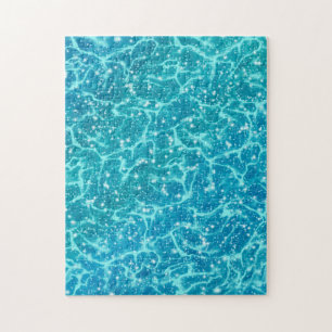 Blue Sea Water with Sparkles Jigsaw Puzzle