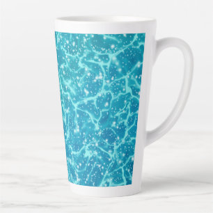 Blue sea Water with Sparkles Latte Mug