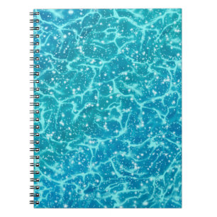 Blue sea Water with Sparkles Notebook