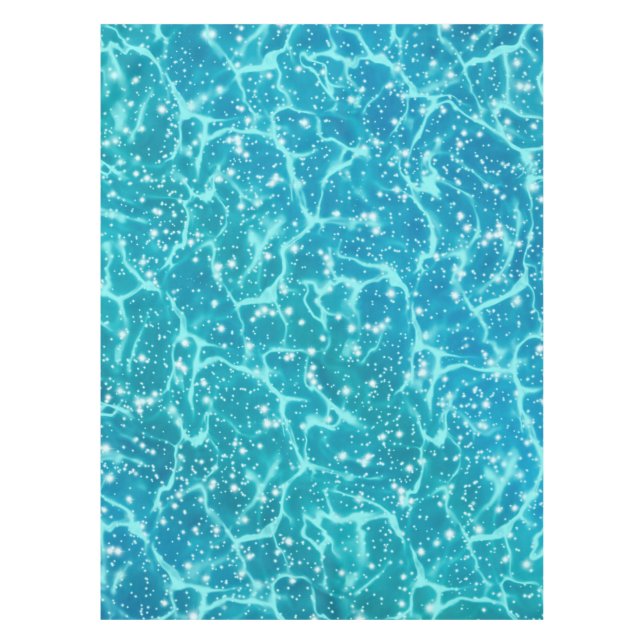Blue sea Water with Sparkles Tablecloth (Front)