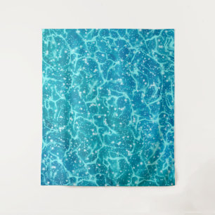 Blue sea Water with Sparkles Tapestry