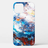 Blue sea wave. Artistic splashes of bright paints.